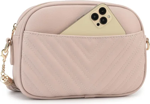 Vista 2 de lola mae Bolso bandolera acolchado, bolso de hombro de diseño moderno