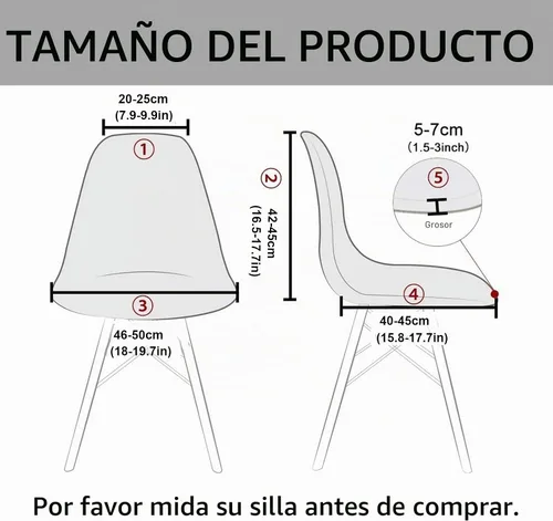 Vista 2 de HAOYONG Fundas para silla de comedor modernas de mediados de siglo, funda estampada para silla sin brazos, fundas elásticas para cocina, oficina