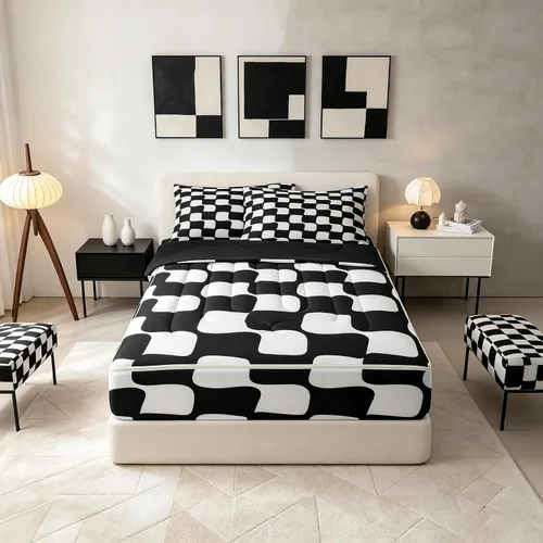 Vista 37 de Feelyou Juego de edredón con cremallera de leopardo tamaño individual Juegos de cama con cremallera y estampado animal para decoración de Marrón
