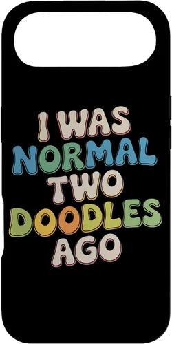 Vista 27 de Doodle Parent Humor I was Normal Two Doodles Ago Dog Owner Case for iPhone 16