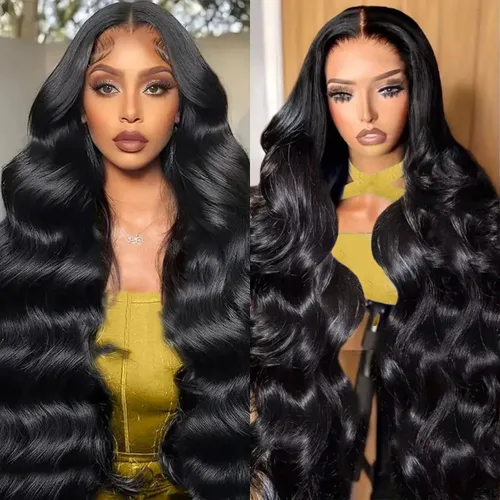 Vista 15 de Pelucas cortas de 10 pulgadas estilo Bob 13x4 con ondas profundas, peluca de pelo humano estilo Bob con encaje frontal HD de 200% de densidad