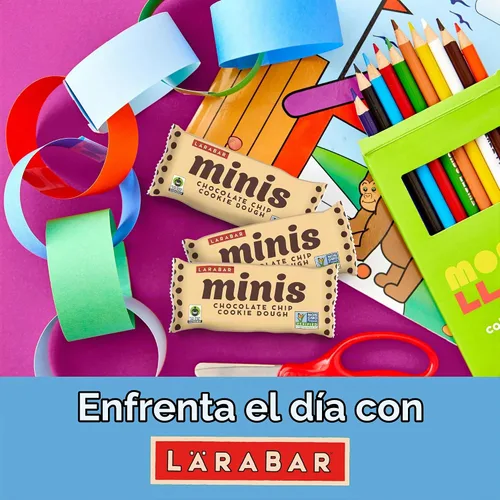 Vista 8 de Larabar - Mini barras de masa de galletas con chispas de chocolate, barra vegana de frutas y nueces sin gluten, barras de 0.78 onzas, 20