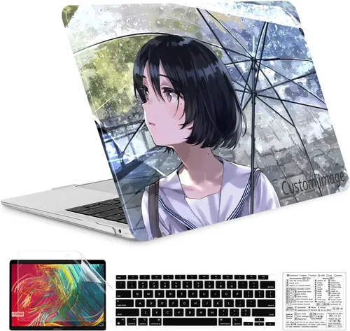Vista 19 de Funda compatible con MacBook Air de 13 pulgadas 2022, 2021-2018 A2337 M1 A1932 A2179, carcasa de plástico duro duradero, cubierta de teclado