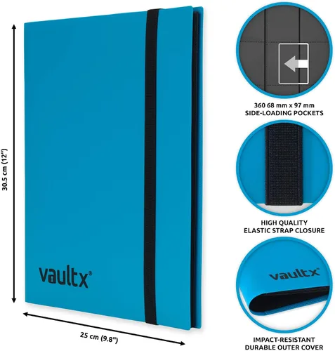 Vista 2 de Vault X Carpeta de tarjetas comerciales con correa de bolsillo 9 360 Azul