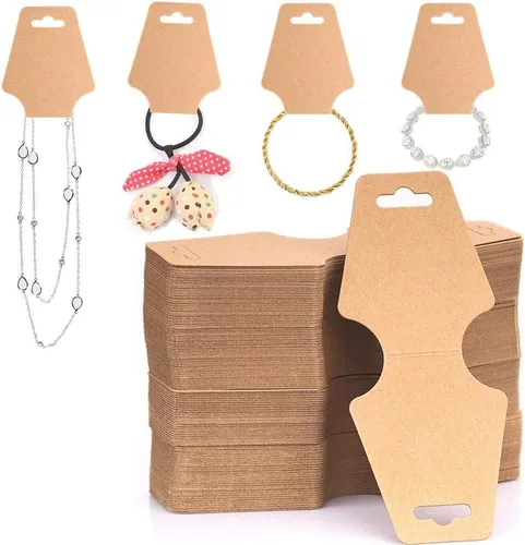 Vista 3 de 100 piezas de collares para tarjetas de exhibición, joyas, pulseras, aretes, llavero, anillos, bandas para el cabello, proyectos de manualidades