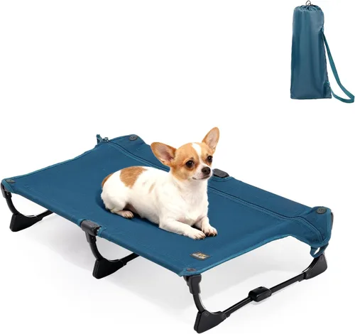 Vista 17 de CANINE CANYON Catre antideslizante mejorado, cama elevada grande para perros, catre plegable portátil para exteriores, para campamento/hogar, a
