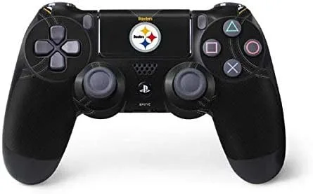 Vista 9 de Skinit Calcomanía para juegos compatible con el controlador de PS4, diseño desgastado con licencia oficial de los Pittsburgh Steelers de la NFL