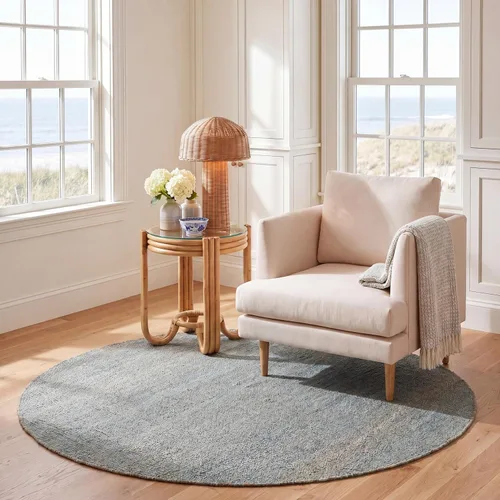 Vista 6 de SAFAVIEH Natural Fiber Collection - Alfombra decorativa de 2 x 3 pies, color verde, hecho a mano con flecos de yute tejido, ideal para zonas de alto