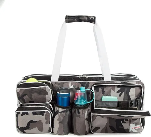 Vista 2 de K-Cliffs Bolsa de raqueta de tenis Nylon balístico de lujo Compartimento para zapatos