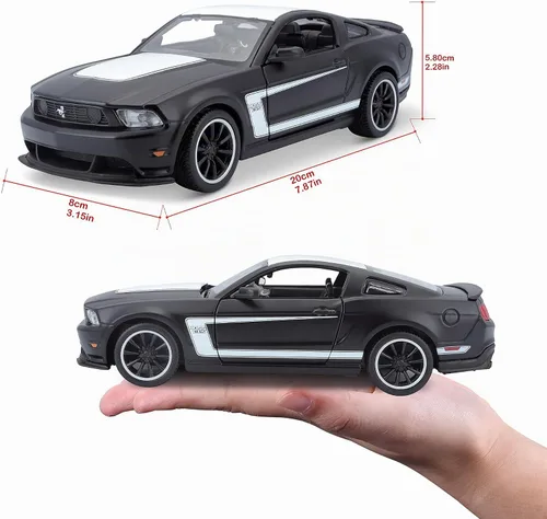Vista 3 de Maisto M31269 Ford Mustang - Coche coleccionable a escala 1:24, color negro mate