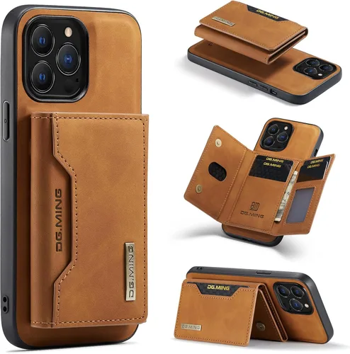 Vista 22 de Fundas de cuero tipo cartera para teléfono compatibles con iPhone 14 Pro Max con tarjetero para hombres de 6.7 pulgadas, contraportada desmontable 2