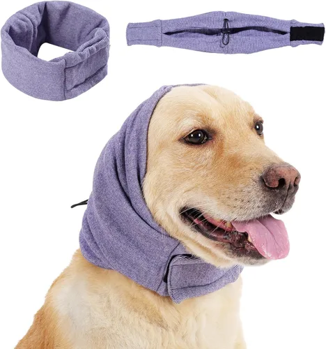 Vista 9 de Sudadera con capucha calmante para perros, almohadillas ajustables para las orejas para perros, almohadillas ajustables para protección contra