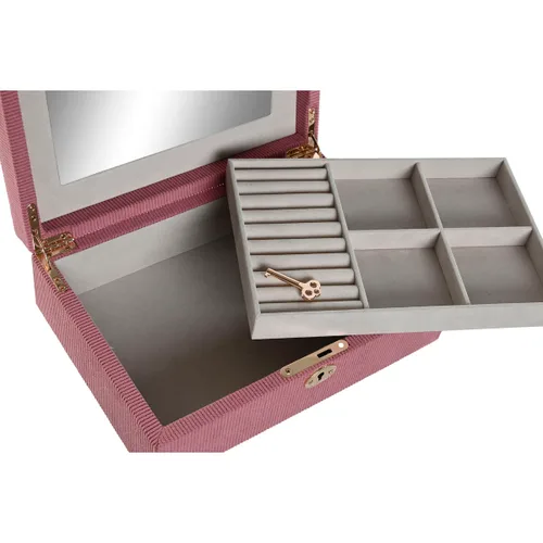 Vista 3 de Caja-Joyero Home ESPRIT Crema Magenta 27 x 19 x 9 cm