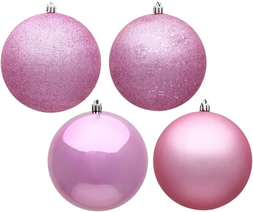 Vista 3 de Vickerman Surtido de adornos de bolas de plástico púrpura de 1 pulgada, 2 cajas de 18