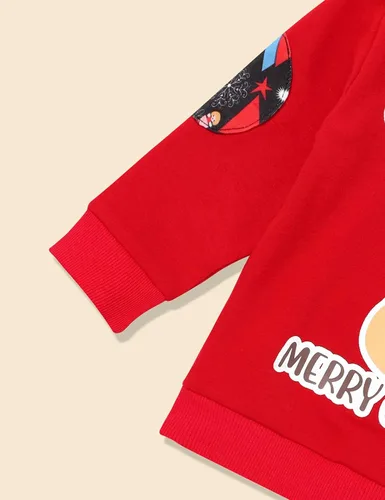 Vista 4 de MIGU Conjunto de 2 piezas de pantalones largos de manga larga con ciervos navideños para niño pequeño