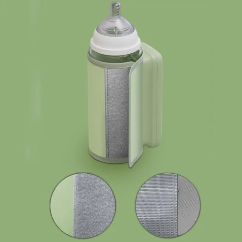Vista 6 de Calentadores de biberones portátiles – Calentador de biberones recargable por USB, calentador de biberones para viajes con pantalla digital, batería