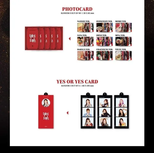 Vista 4 de TWICE 6th Mini álbum YES OR YES [versión aleatoria] 1CD + Photobook + Photocards + tarjeta de sí o sí + póster plegado + máscara facial MAFF Premium
