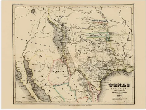 Vista 6 de HISTORIX Mapa vintage de Texas 1846, mapa vintage de Texas de 18 x 24 pulgadas, mapa antiguo del estado de Texas, mapa histórico de Texas, mapa