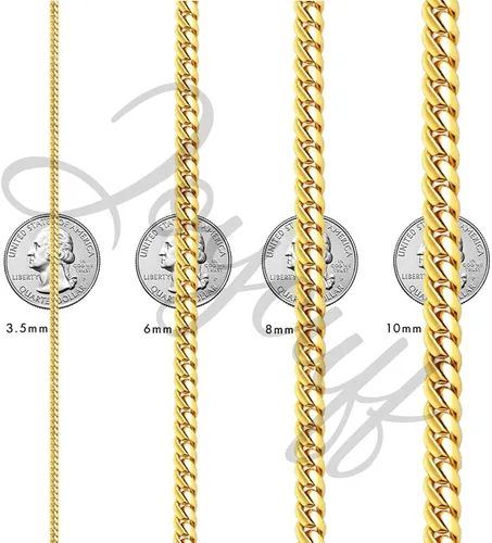 Vista 6 de Stainless Steel Cuban Chain Bracelets for Men Women 6.577.589inch Stainless Steel Bracelet Gold Plating Silver Stainless Steel Fashion Jewelry