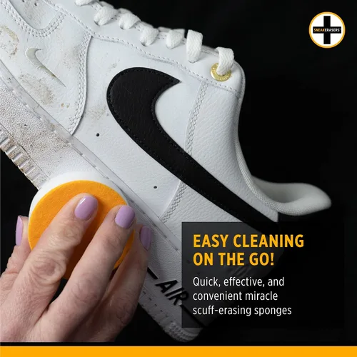 Vista 4 de SneakERASERS Instant Sneaker Cleaner Sponge, Effective Shoe Cleaning for White Sneakers, Tennis Shoes
