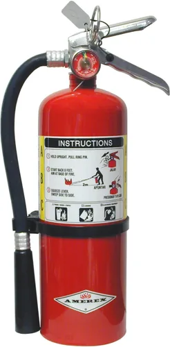 Vista 10 de Amerex Extintor químico seco B417T de 2.5 libras ABC con soporte de pared