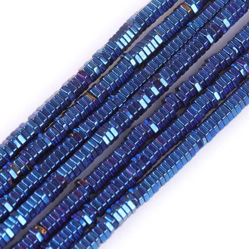 Vista 31 de Cuentas de hematita para hacer joyas, piedras preciosas semipreciosas de 0.394 x 0.551 in, color azul con revestimiento metálico, 15 pulgadas JOE