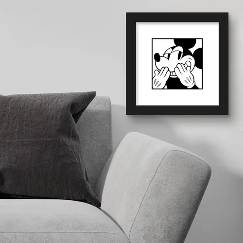 Vista 4 de Trends International Gallery Pops Disney Mickey Mouse - Póster artístico de pared de Mickey Expressions, 12 x 12 pulgadas, versión enmarcada