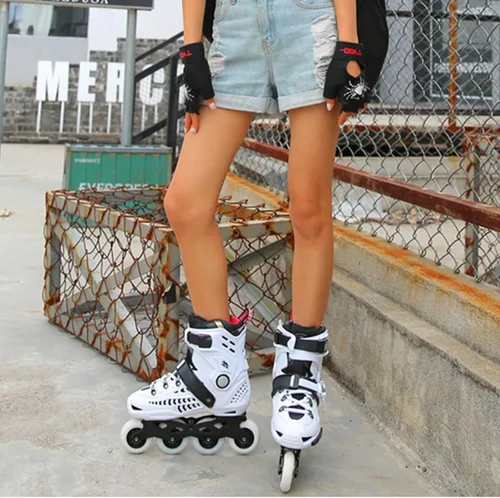 Vista 4 de Patines en línea para adultos, zapatos de patinaje de velocidad para mujeres y hombres, para deportes al aire libre, recreación de fitness, patines