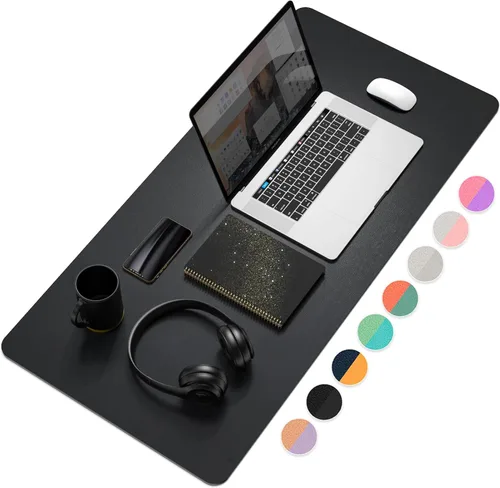 Vista 12 de YSAGi Almohadilla de Escritorio de Oficina, Tapete de Escritorio, 23.6" x 13.7" Ultra Delgada Impermeable de Cuero PU Secante de Escritorio