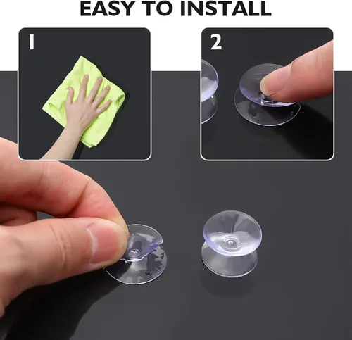 Vista 6 de Alipis 10 piezas de plástico transparente parachoques parachoques resistentes ventosas para vidrio transparente PVC plástico ventosas de dos caras