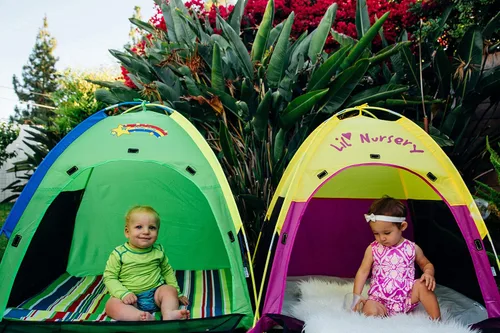 Vista 4 de Pacific Play Tents Lil Nursery Tienda., Púrpura/Amarillo