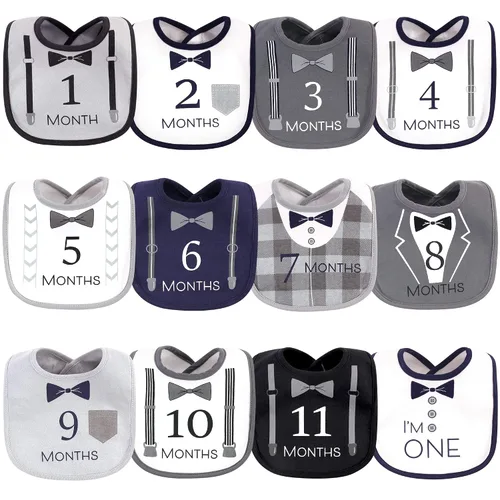 Vista 25 de Hudson Baby Baberos unisex de algodón para bebé, nube rosa, talla única (paquete de 2)