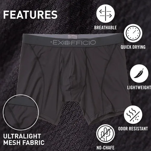Vista 3 de ExOfficio Bóxer Give-N-Go Sport 2.0 de 6 pulgadas para hombre