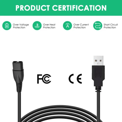 Vista 6 de Mrgru Cable de carga USB de 5 V compatible con el adaptador de alimentación de cable de alimentación Limural