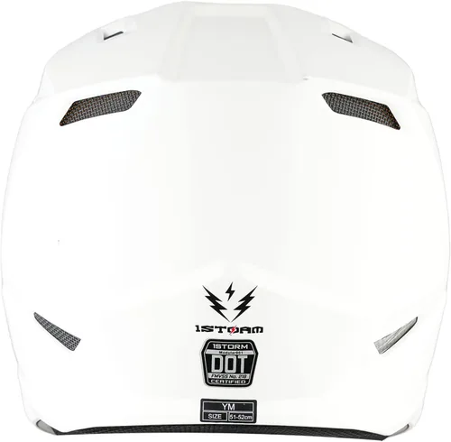 Vista 3 de 1Storm - Casco de motocross para jóvenes, ATV, BMX, MX, motocicleta todoterreno, kart, adolescente, blanco brillante Blanco brillante juvenil