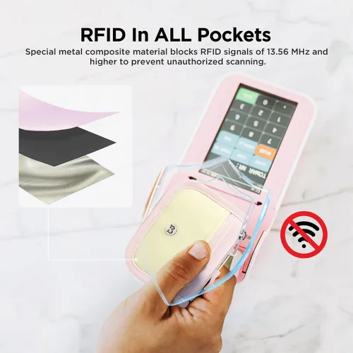 Vista 5 de Babysun Mini tarjetero Rfid delgado con bolsillo con cremallera para cambio/3 ranuras para tarjetas/llavero, cartera pequeña delgada para tarjetas