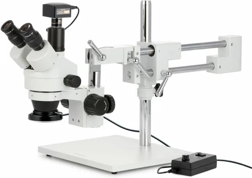 Vista 9 de Microscopio profesional trinocular con zoom con enfoque Control, WH10x Oculares simultánea estéreo, 3,5 x -90 X Zoom de ampliación, 0,7 x -4.5 X