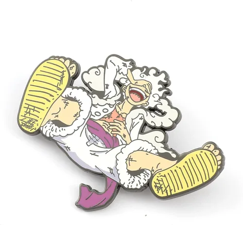 Vista 3 de Pines esmaltados Luffy de anime broches de metal para cosplay insignias de solapa para mochila bolsa ropa regalos para hombres niños y fanáticos