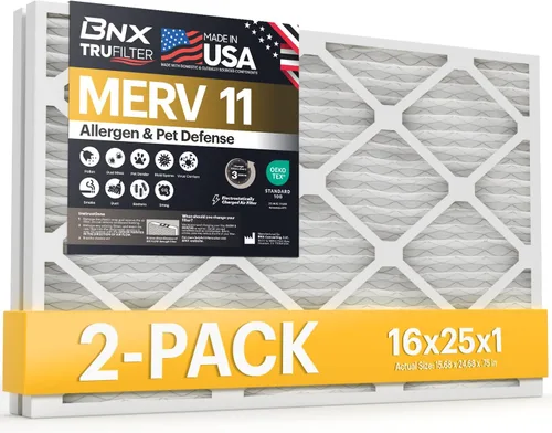Vista 32 de BNX TruFilter - Filtro de aire MERV 11 de 10 x 10 x 1 pulgadas (paquete de 4) – Fabricado en Estados Unidos – Defensa contra Alérgenos Filtros