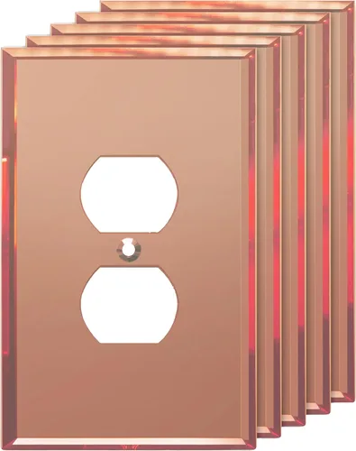 Vista 27 de LIDER Placa de pared dúplex para receptáculo, cubierta de salida con espejo, de gran tamaño, 1 cuadrilla Dorado