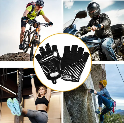 Vista 6 de MOREOK Cycling Gloves Bike Gloves for MenWomen-5MM Gel Pad Biking Gloves Half Finger Road Bike MTB Bicycle Gloves-for CyclingWorkoutMotorcycleOutdoor