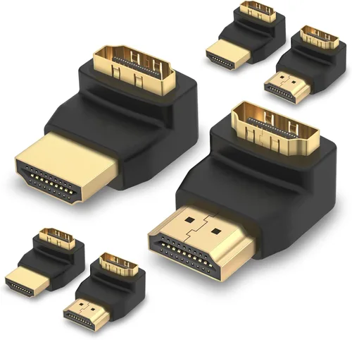 Vista 8 de VCE Adaptador HDMI de 90 grados, paquete de 2, compatible con 3D y 4K, para TV Stick HDTV PC