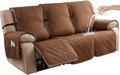 Vista 20 de Genina - Funda impermeable para sillón reclinable de dos plazas, funda antideslizante para sofá, funda para sofá reclinable de 2 plazas, funda
