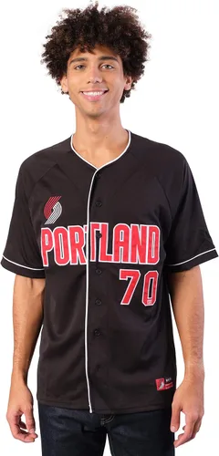 Vista 29 de Ultra Game Camiseta de béisbol oficial de la NBA con botones y botones para hombre