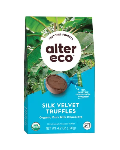 Vista 7 de Trufas de chocolate Organic Velvet de Alter Eco, 0.42 onzas (paquete de 60)