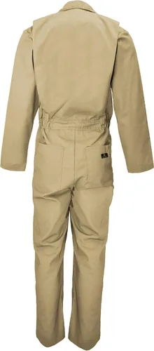 Vista 18 de Natural Uniforms Overol de sarga de manga larga con cremallera para hombre, resistente a las manchas y a las arrugas