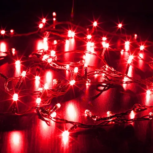 Vista 5 de Guirnalda de luces solares para exteriores, impermeables, 33 pies, 100 luces LED solares, 8 modos, luces solares de Navidad para patio, árbol
