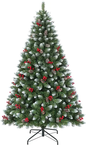 Vista 13 de Artificial Small Christmas Tree, 3FT Artificial Desktop Green Xmas Tree with String Light & 140 Branch Tips for Home Office Holiday Decor