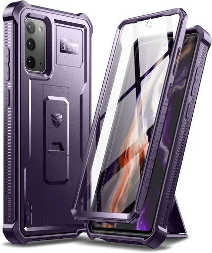 Vista 10 de Dexnor Funda para Samsung Galaxy Note 20 5G, [Protector de pantalla integrado y soporte] Protección de grado militar resistente a prueba de golpes