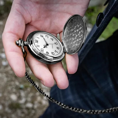 Vista 9 de Relojes de bolsillo vintage para hombres y niños, reloj de bolsillo con cadena, regalos de Navidad, regalos del día del padre, regalos del día
